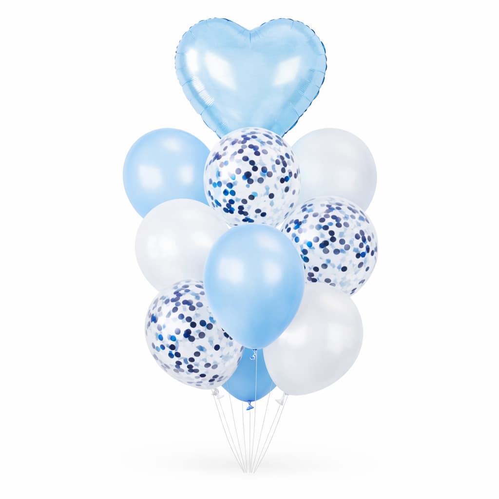 9pcs/Set Latex and Confetti Foil Balloons Set For Party Decorations