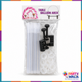 Table Balloon Arch Kit package with transparent poles, table clips and balloon rings