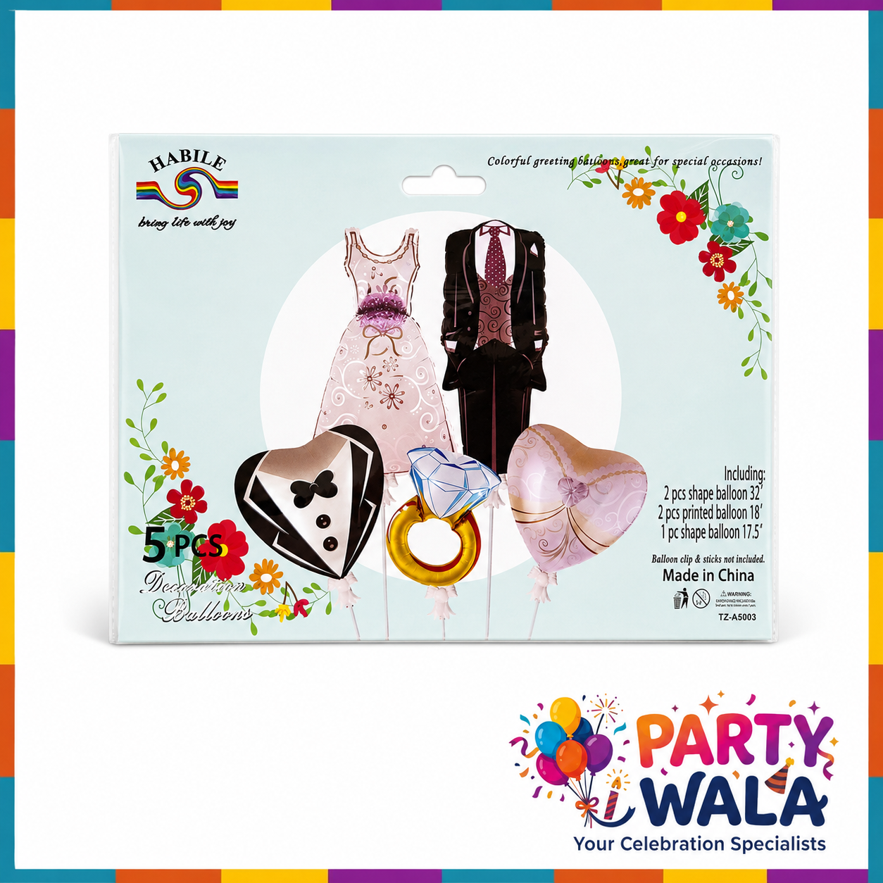 Wedding Balloons 5 Pcs Set