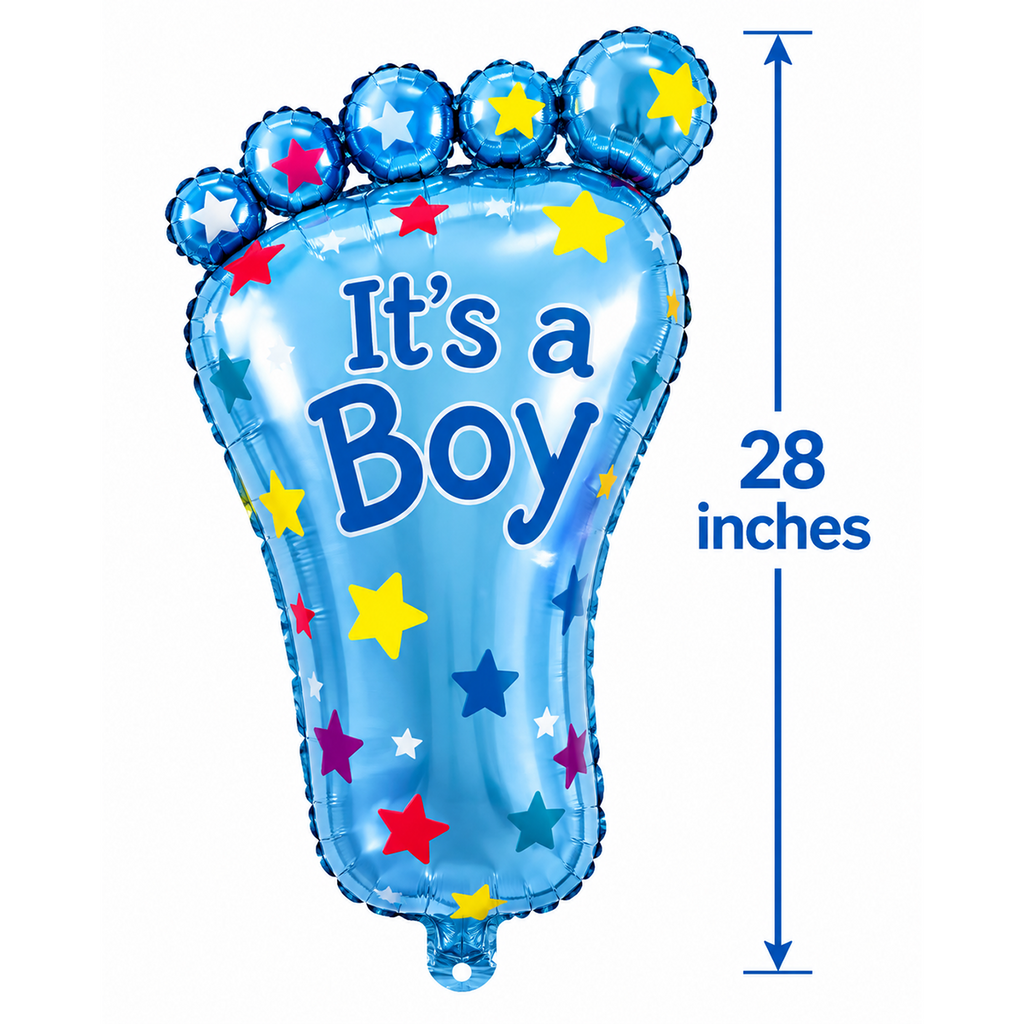 It's a Boy foot foil balloon 28 inches