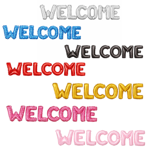 Welcome Letter Foil Balloons Set for Welcoming New Born Baby or Parties (7 Pcs)